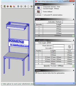 sketchup优化切割插件(Tube Cutting Optimization)